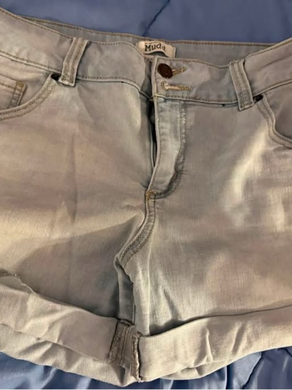 Mudd Light Blue Junior Flex Stretch Jean Shorts